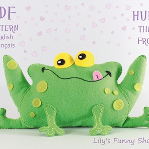 Felt Frog-PDF Pattern & SVG-Plush sewing pattern