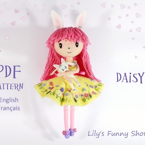 Felt Doll-PDF Pattern &SVG-Plush Sewing Pattern