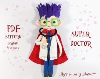 Felt Doctor-PDF Pattern &SVG-Plush Sewing Pattern