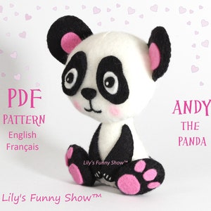 Felt Panda-PDF Pattern & SVG-Plush sewing pattern image 6