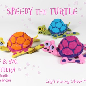 Felt Turtle-PDF Pattern &SVG-Plush Sewing Pattern