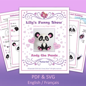 Felt Panda-PDF Pattern & SVG-Plush sewing pattern image 7