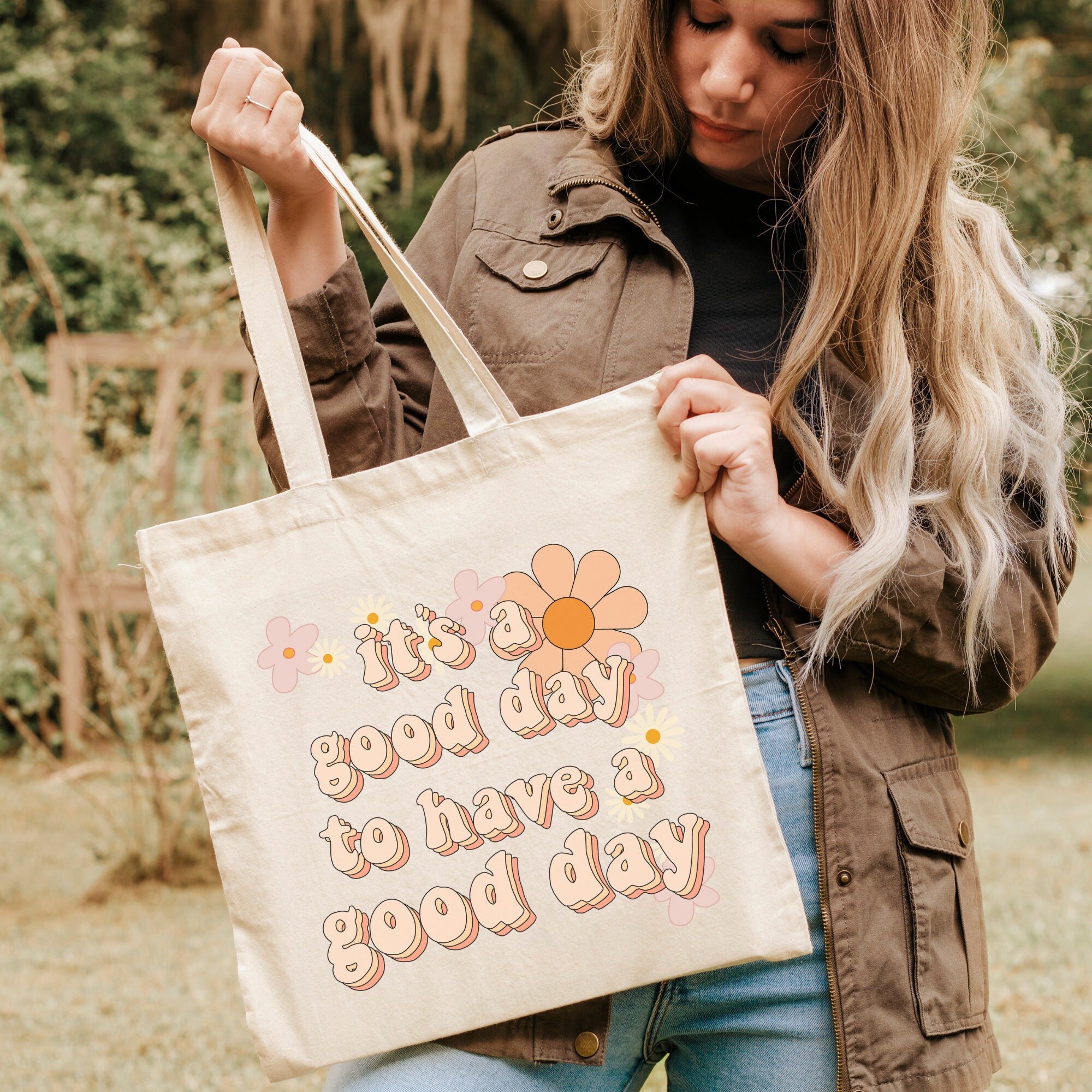 Inspirational Quote Canvas Tote Bag Its a Good Day Canvas - Etsy