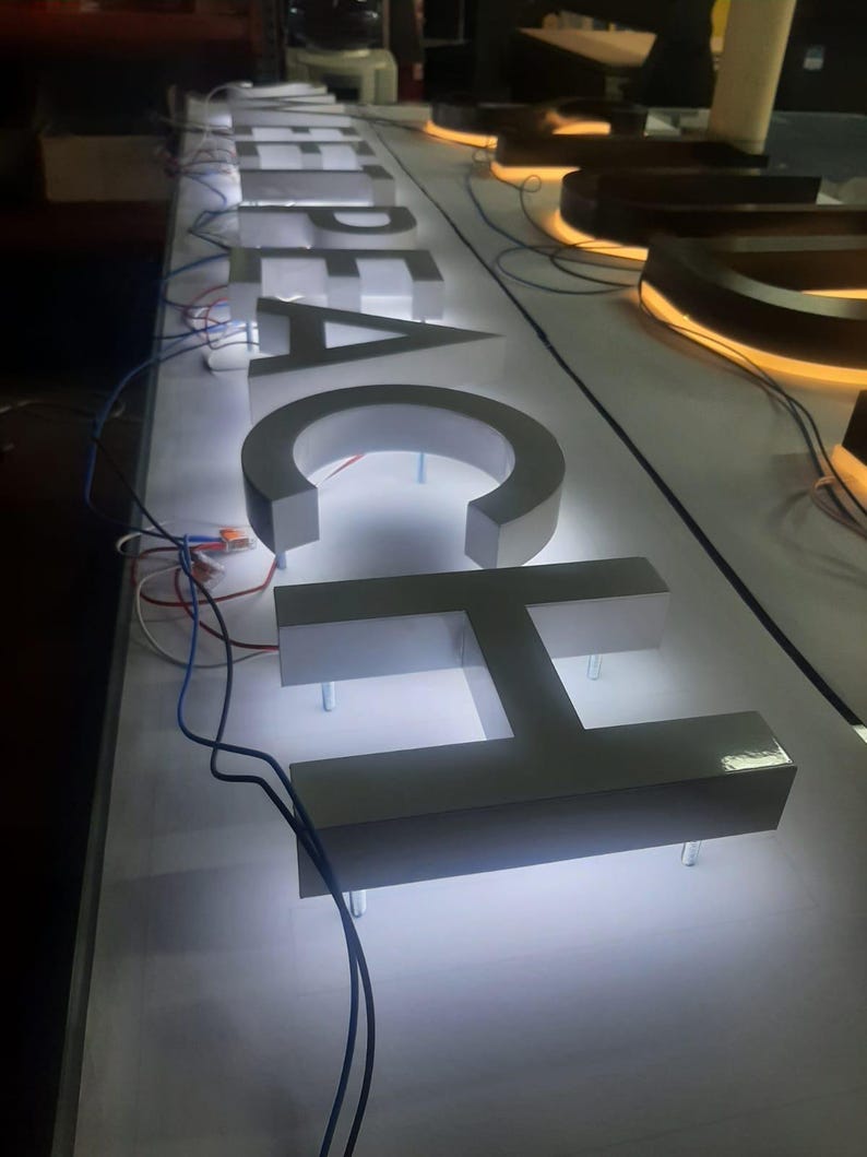 Wall Sign, 3d Letters, Backlit Sign, White Sign, Outdoor Sign, Indoor