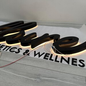 Wall Sign, Stainless Chome Coated Acrylic &quot;face*workout&quot; Non-Backlit