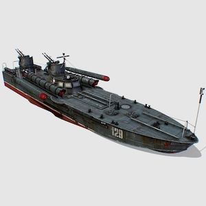 War missile boat 3d  model