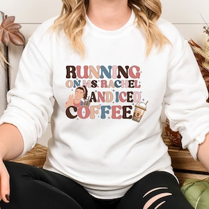 Running On Ms.Rachel And Iced Coffee Sweatshirt, Funny Mom Shirt, Ms. Rachel T-Shirt, Coffee Mom Shirt, Ms Rachel Mom Gift, Ms Rachel Hoodie