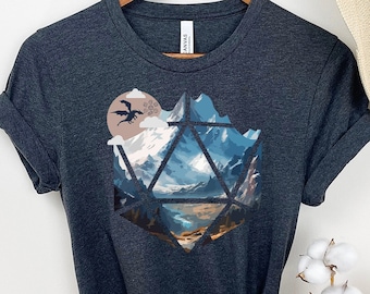 Camiseta con escena D20, sudadera con capucha Dnd Dungeons and Dragons Present, sudadera con capucha RPG Science Fiction Lover, camiseta Dice DND, camiseta D20, camiseta Epic Dragon