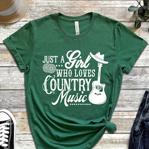 Just A Girl Who Loves Country Music Shirt, Country Music Tee, Western Shirt, Country Concert Shirt, Country Music Shirt, Gift for her