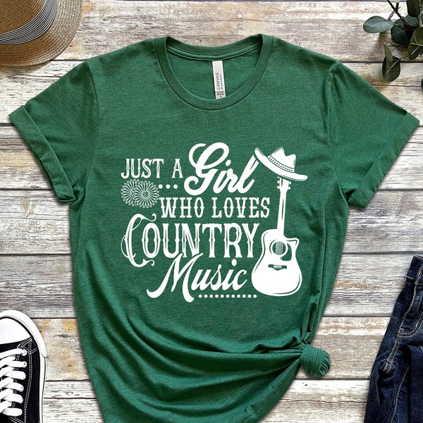 Just A Girl Who Loves Country Music Shirt, Country Music Tee, Western Shirt, Country Concert Shirt, Country Music Shirt, Gift for her