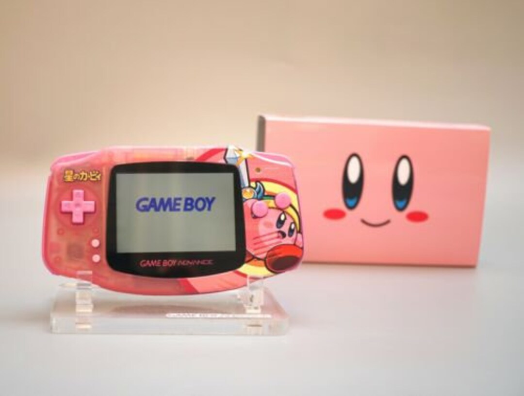Kirby Gameboy Advance Console IPS Screen Worldwide Shipping Etsy