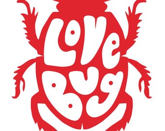 Cricut SVG File, Love Bug, Valentine's Day Papercraft, Digital Download, Valentine's Day Card, PDF multiple format