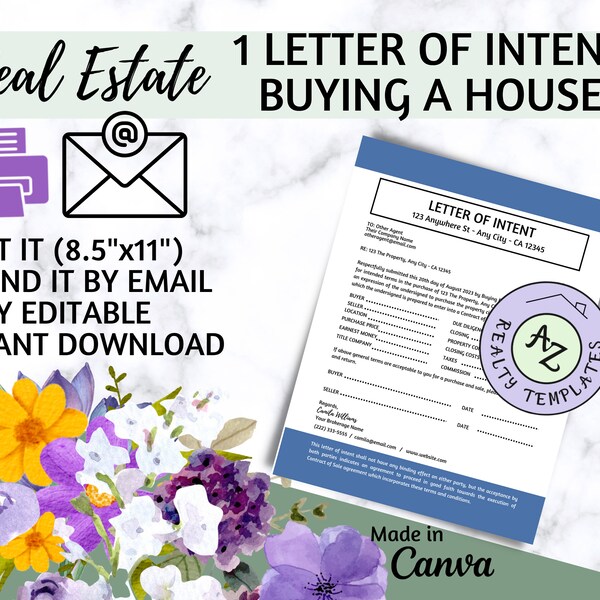 Real Estate Letter Of Intent Etsy New Zealand