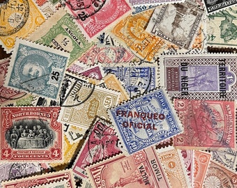 100 different 100 year old and older World Wide stamps 1870-1923