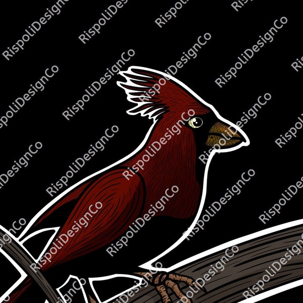 Cardinal Custom Digital Art, Cardinal Art Print, Printable art, Downloadable art, Digital poster wall art (PNG, SVG, JPG)