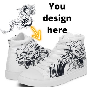 Men’s high top canvas shoes | Design your own shoes - custom canvas shoes
