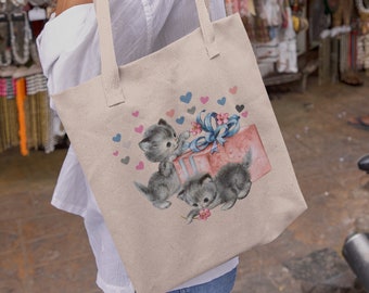 Tote bag aesthetic, Coquette Tote Bag, Cat tote bag, Coquette, Kitsch, aesthetic tote bag, small tote bag