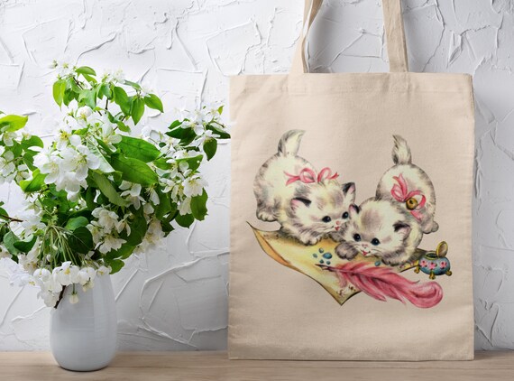 Tote bag aesthetic, Coquette Tote Bag, Cat tote bag, Coquette, Kitsch, Soft Girl Aesthetic, Kitschy Tote bag