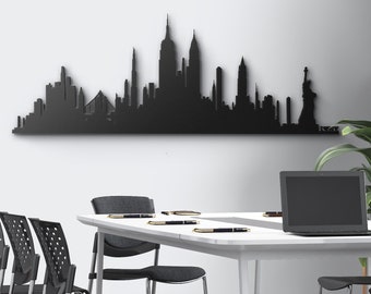 New York City Skyline Metal Wall Art Buildings Wall Decor