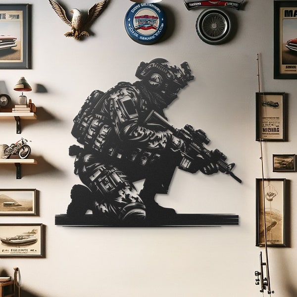 Soldier Metal Wall Art Military Wall Decor Navy Art