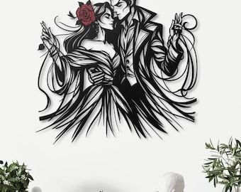 Dancing Couple Metal Wall Art Romantic Wall Décor