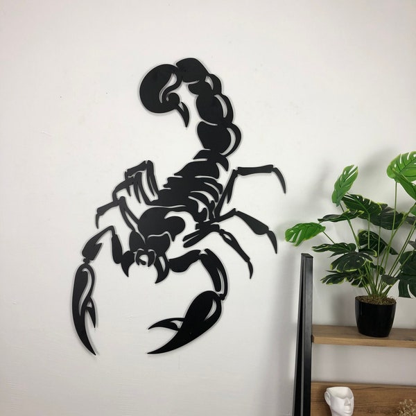 Black Scorpion Metal Wall Art Scorpio Decor