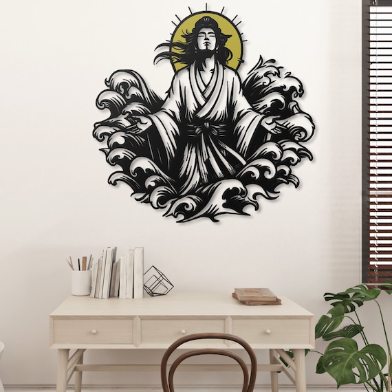 Zen Enlightenment Metal Wall Art Yoga Wall Art Unique Meditation Decor