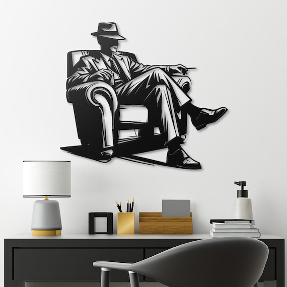 Mafioso Metal Wall Art - Vintage Gangster Decor