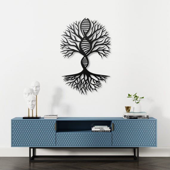 Tree Of Life Dna Metal Wall Art Dna Tree Wall Decor Dna Art