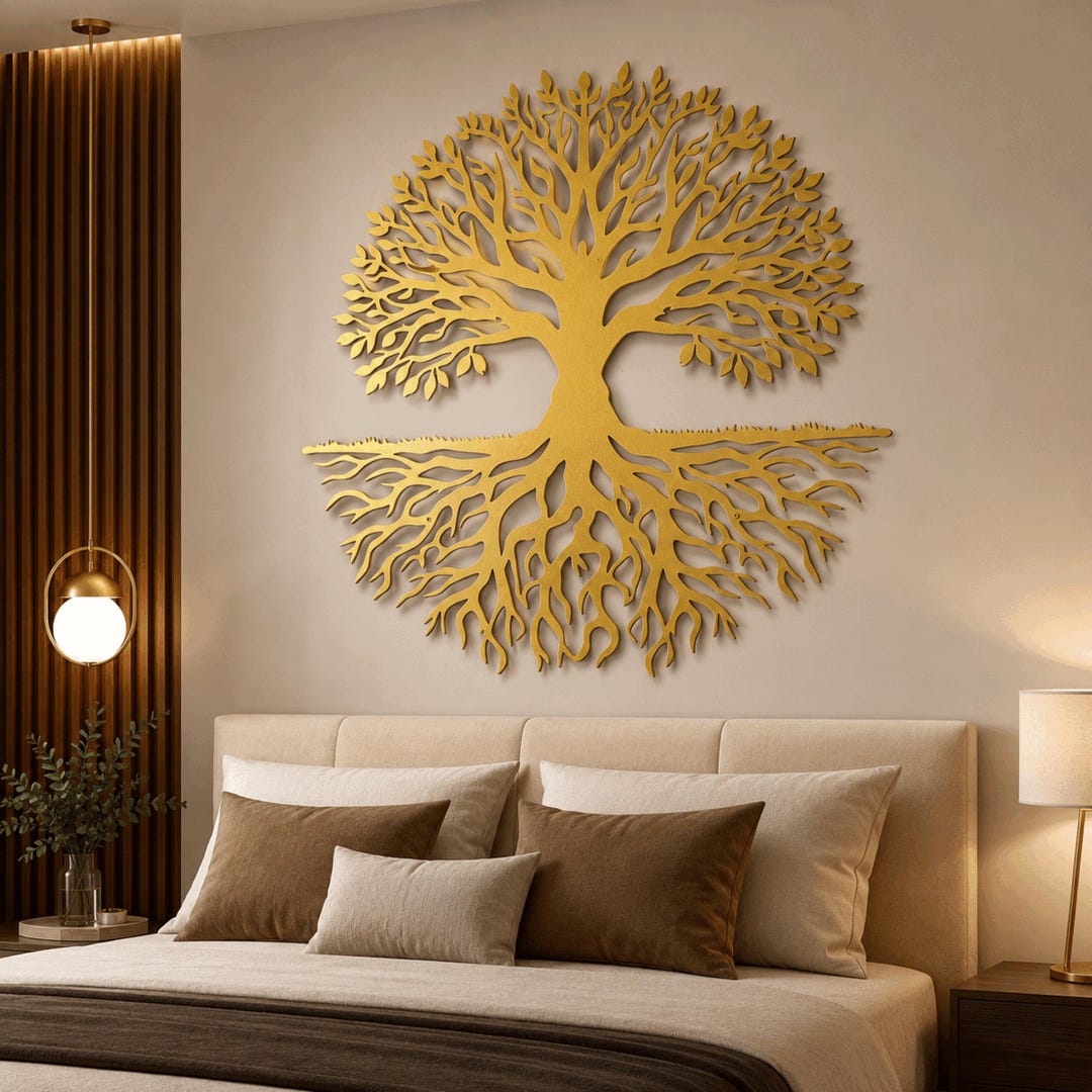 Metal Tree Wall Art Modern Home Decor | Artistic Metalwork for Living ...