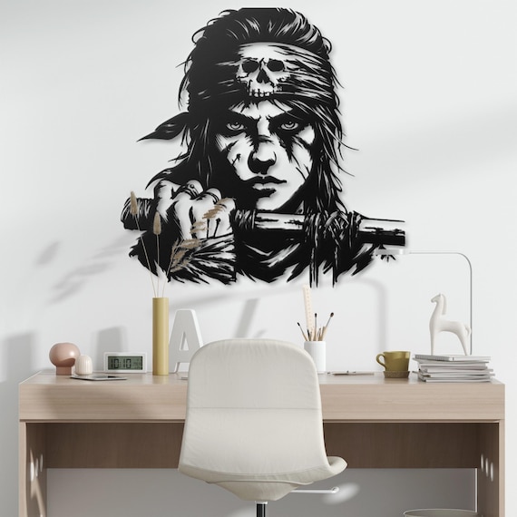 Fierce Female Pirate Metal Wall Art – Bold Rustic Decor for Home, Office, Man Cave, and Gifts
