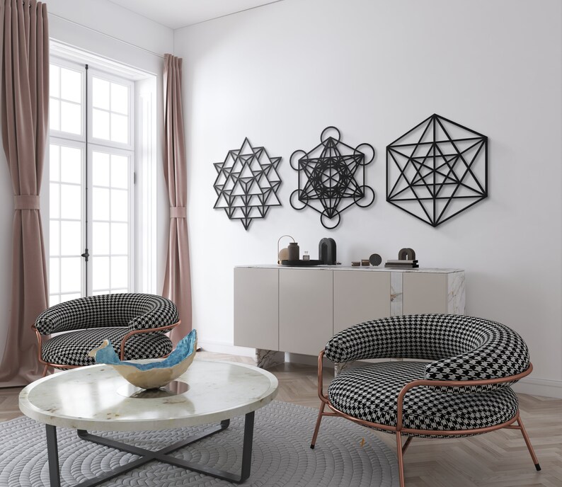 Sacred Geometry Metal Wall Art Metatron Cube Wall Decor - Etsy