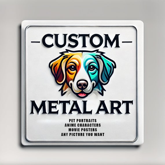 Custom Metal Art - Anime Characters, Pets, Family Photos & More - Personalized Metal Wall Art Gifts