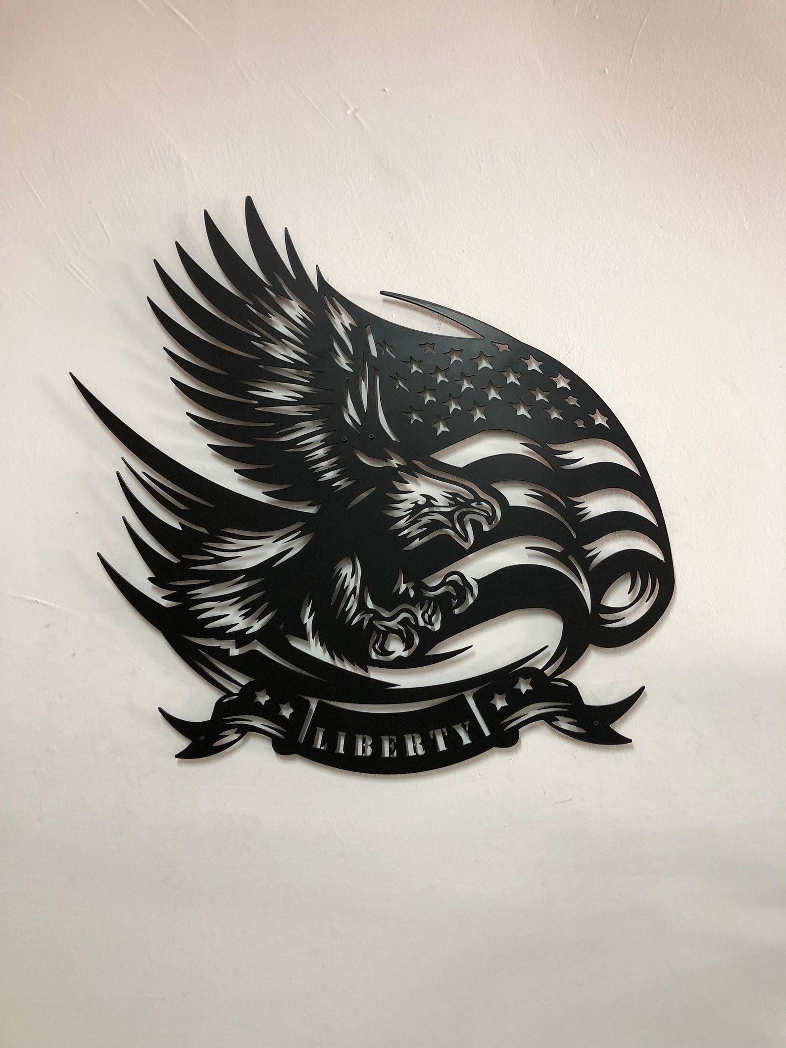American Eagle Metal Wall Art USA Flag, Patriotic Home Decor , - Etsy