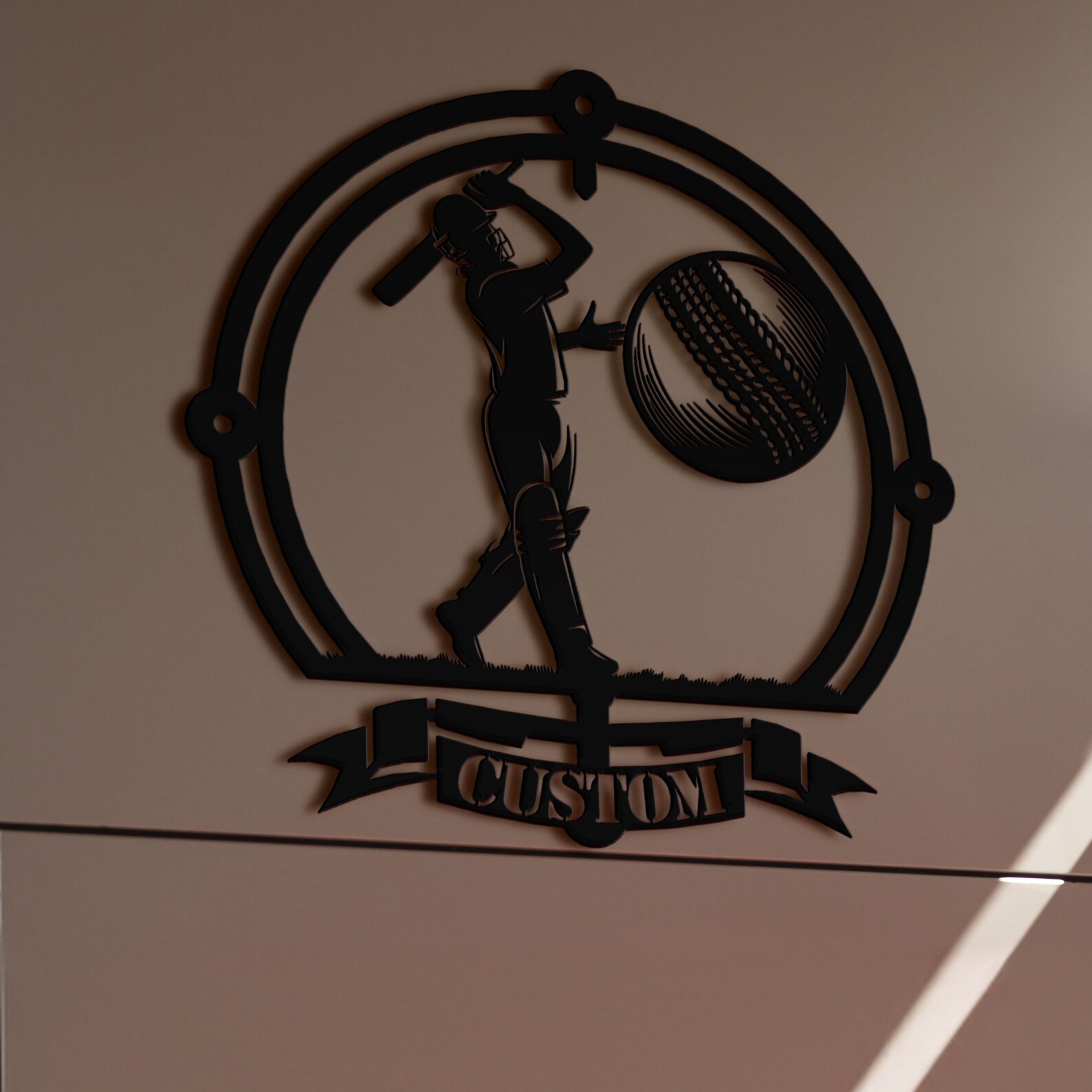 Personalized Cricket Player Metal Wall Art: Custom Sports Wall Decor - Etsy