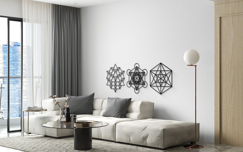 Sacred Geometry Metal Wall Art Metatron Cube Wall Decor - Etsy