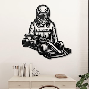 Custom F1 Metal Wall Art | Personalized Formula 1 Driver & Car Decor | Motorsport Gift for Man Cave | Racing Fan Name Sign, Gift for Him