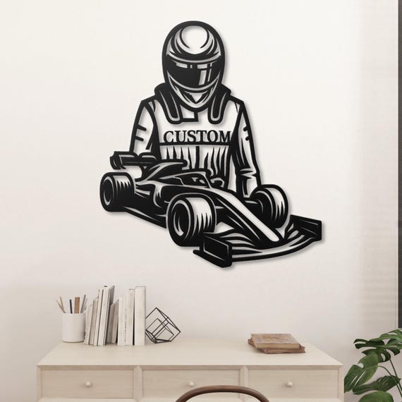 Custom F1 Metal Wall Art | Personalized Formula 1 Driver & Car Decor | Motorsport Gift for Man Cave | Racing Fan Name Sign, Gift for Him