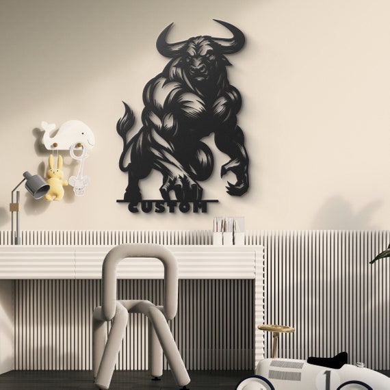 Custom Minotaur Metal Wall Art, Mythical Creature Wall Decor, Labyrinth Guardian Artwork, Fantasy Themed Home Accent Piece