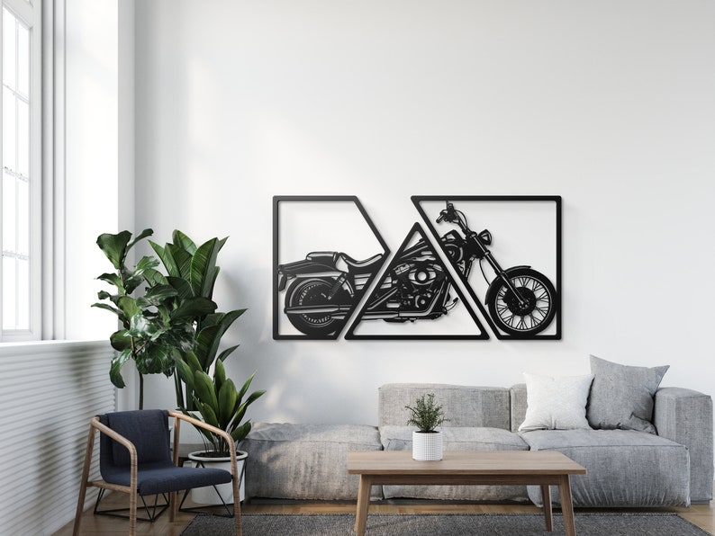 Motorcycle Metal Wall Art Motorcycle Wall Decor Garage Etsy