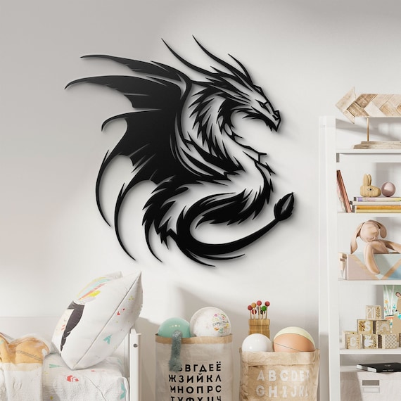 Dragon Metal Wall Art - Mythical Beast - Decor Dragon Lover Gift