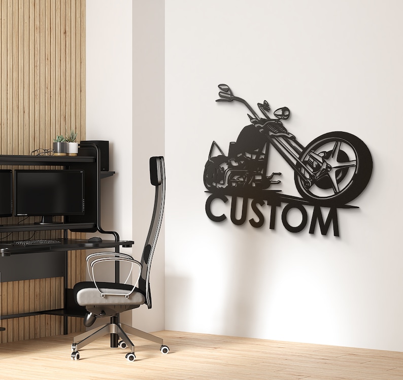 Custom Motorcycle Metal Wall Art Motorcycle Wall Decor Garage Etsy