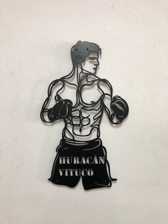Customizable Boxer Metal Wall Art - Modern Home Decor, Sports Enthusiast, Gym Wall Accent, Personalized Boxing Decor, Fighter Silhouette