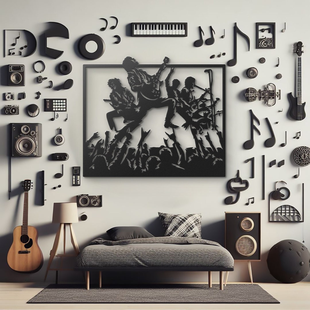 Metal Rock and Roll Wall Art Metal Music Poster Rock Music Decor Rock N