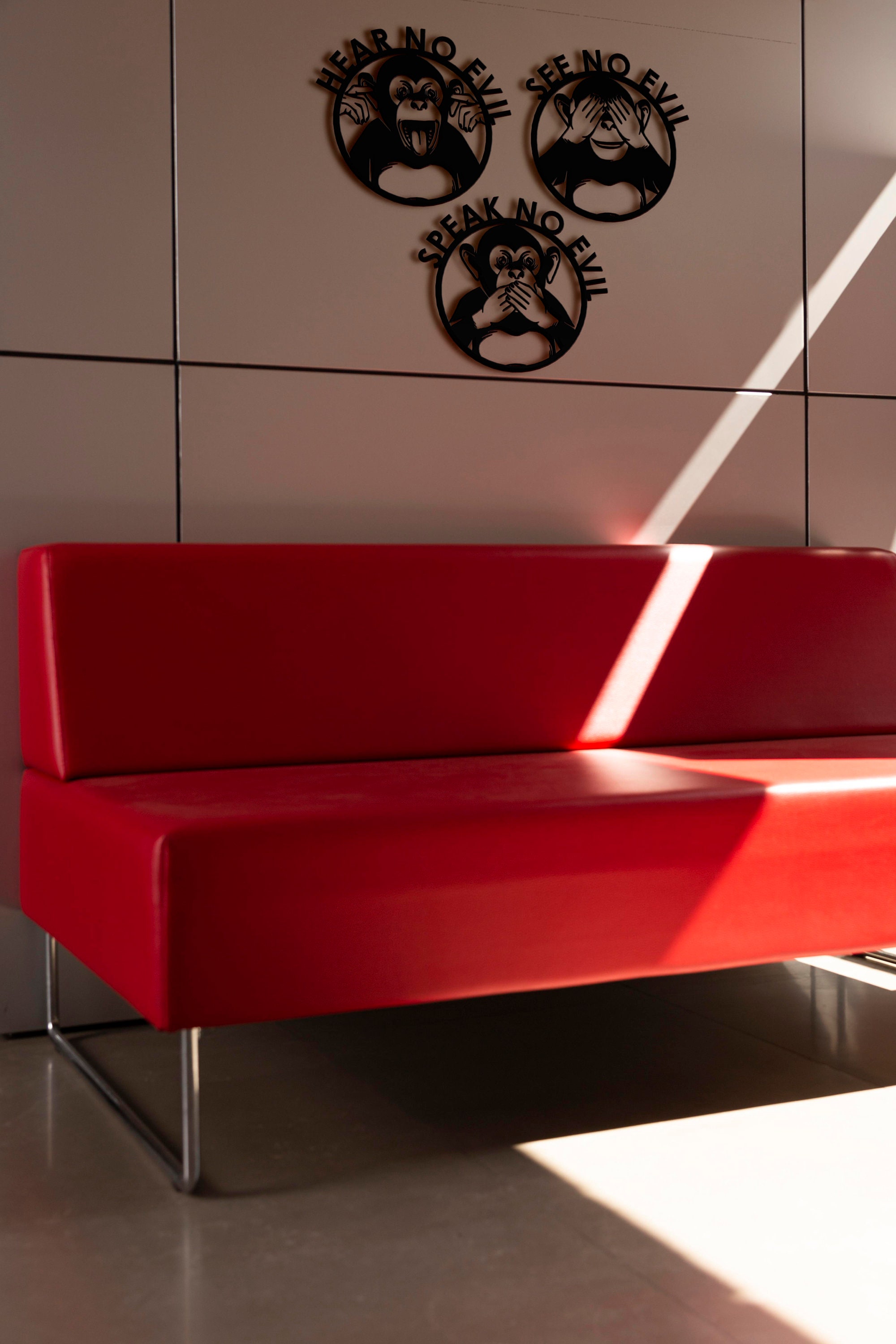 Three Wise Monkeys Metal Wall Art Three Monkeys Wall Decor Etsy