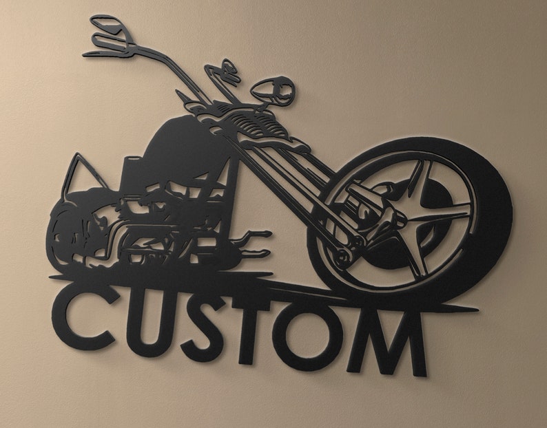 Custom Motorcycle Metal Wall Art Motorcycle Wall Decor Garage Etsy