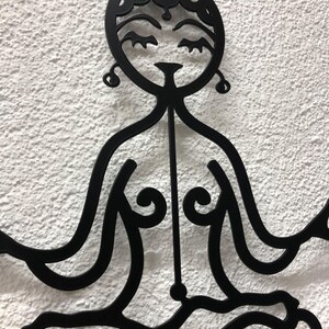 Buddha Metal Wall Art Zen Decor - Wash Your Worries Away Decor , image 5