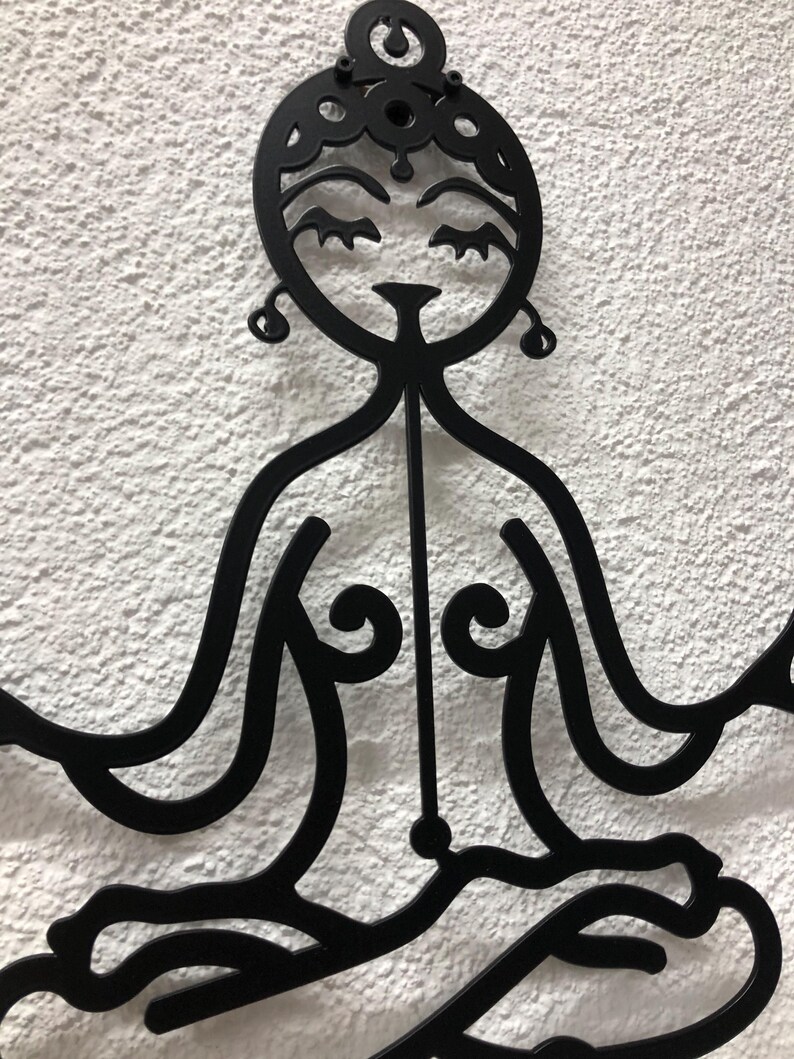 Buddha Metal Wall Art Zen Decor - Wash Your Worries Away Decor , image 5