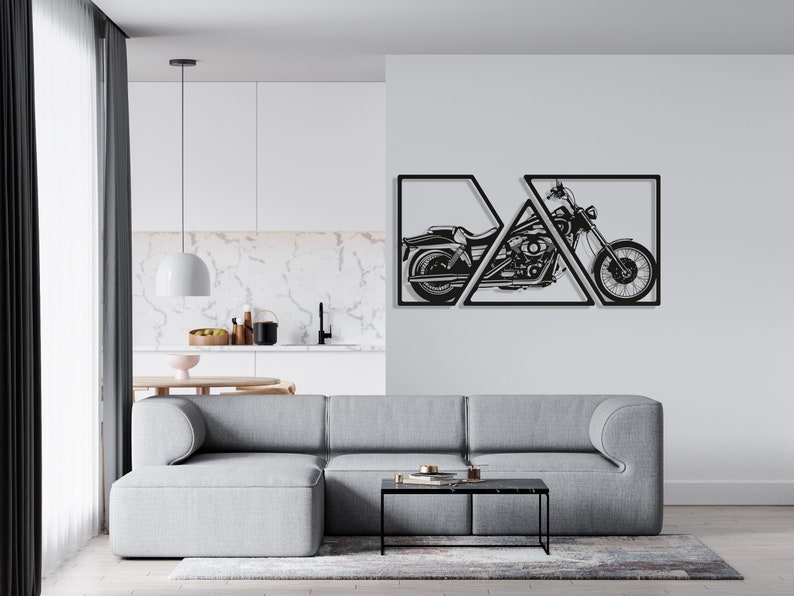 Motorcycle Metal Wall Art Motorcycle Wall Decor Garage Etsy