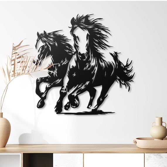 Wild Horses Metal Wall Art - Farmhouse Decor - Horse Lover Gift